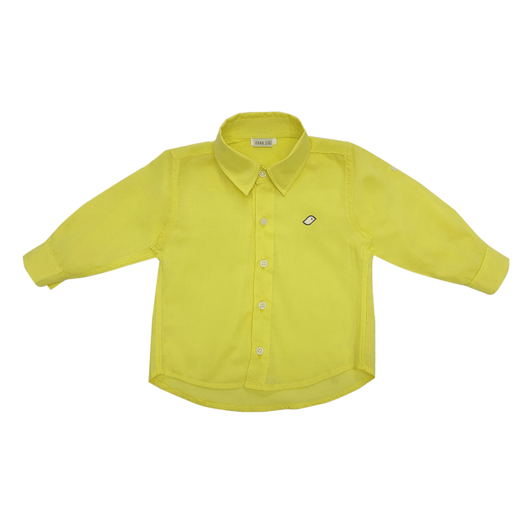 Camisa Social Voile Amarelo-1053268