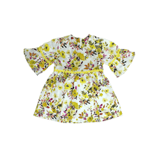 Carregar imagem no visualizador da galeria, Vestido Floral Aquarela Amarelo Estampado-1052111
