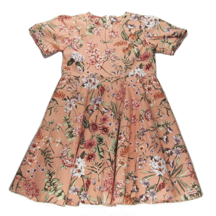 Vestido Floral Salmão Estampado-1053821